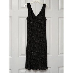 tessuto black dress black flower pattern